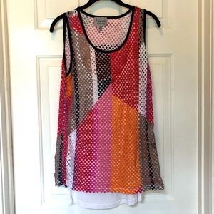 Lynn Ritchie Mesh Colorful Sleeveless Top